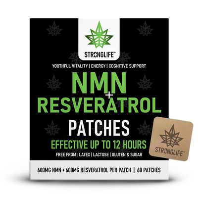 NMN & Resveratrol Patches  High Strength NMN Supplements UK Pure  High Absorption, 12 -Hour Release  Supports Cellular Health, Anti-Aging & Skin Vitality  30 Patches