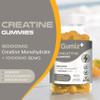 Gumiz | Max 5000mg Creatine Monohydrate Gummies, Added 1000mg BCAAs, Premium Pre-Workout, Gym Supplement | 90 Gummies - 1 Month Supply | Orange Flavour | Vegan & Sugar-Free view 3
