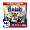 Finish Dishwasher Tablet, Ultimate Plus Infinity Shine, 146 Tabs (73 x 2pck), Fresh Scent, Tough on Grease, Our Most Intensive Clean & Shine, Effective for Short Eco Cycle view 1
