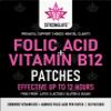 Folic Acid & Vitamin B12 Patches  High Absorption, 12-Hour Release  Supports Energy, Mood, & Immune Health  Easy-to-Use  30 Patches  Natural Ingredients  Like - Capsules & Powder view 1
