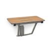 18" x 15" Teak Folding Wall Mount Shower Seat Bench, ADA Compliant view 1