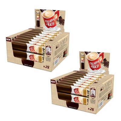 Instant Coffee Sachets Single Serving 3in1 Strong Original Creamy Long Fresh Date (60 Sachets, Creamy)