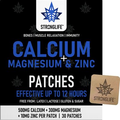 Calcium Magnesium & Zinc Transdermal Patches - 30 Count | High Absorption Formula for Bone, Muscle, & Immune Support | Convenient Daily Mineral Supplement | Allergen-Free - Like Capsules - Powders