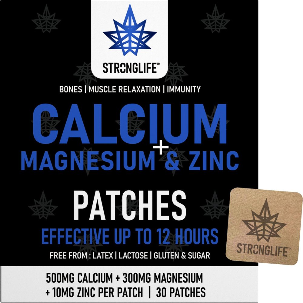 Calcium Magnesium & Zinc Transdermal Patches - 30 Count | High Absorption Formula for Bone, Muscle, & Immune Support | Convenient Daily Mineral Supplement | Allergen-Free - Like Capsules - Powders