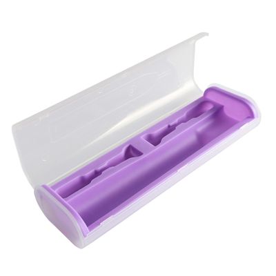 COLLBATH Travel Toothbrush Holder Case Electric Toothbrush Storage Compact Box 2pcs Heads Portable Purple