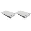 1 Pair Threshold Ramp Wheelchair Entry Adjustable Slope Wheelchair Ramp, Anti Slip Base, for Home, Bathroom, with Rubber Pad view 1