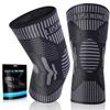 2 Pack Knee Support for Women/Men, Knee Brace Compression Sleeve Support for Arthritis,Knee Pain Relief,Meniscus Tear,ACL,MCL,Joint Pain, Ligament Injury,Tendonitis,Running,Gym,Sports,Black XL view 1