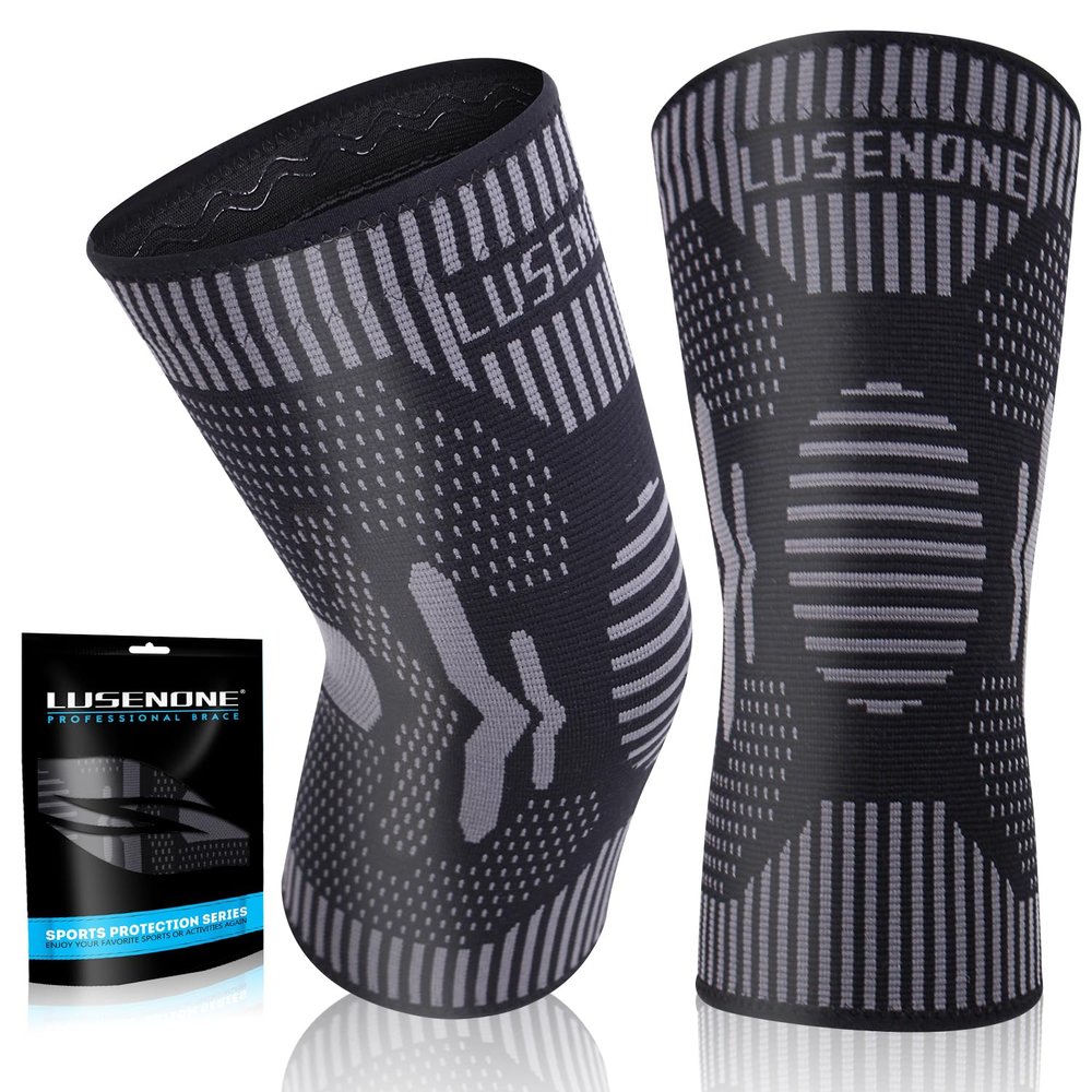 2 Pack Knee Support for Women/Men, Knee Brace Compression Sleeve Support for Arthritis,Knee Pain Relief,Meniscus Tear,ACL,MCL,Joint Pain, Ligament Injury,Tendonitis,Running,Gym,Sports,Black 3XL