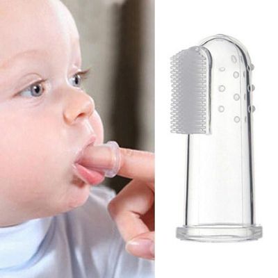 Baby Finger Toothbrush Silicone Teething Gum Cleaner Massager Soother x 2
