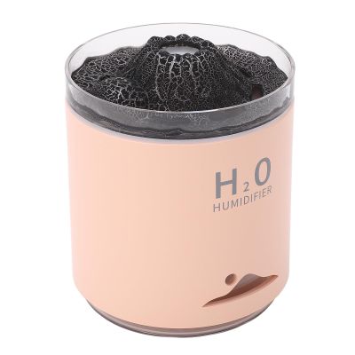 Diffuser, Multifunctional Humidification Function Easy Essential Oil Diffuser Colorful Flame Night Light for Living Room (Roseate)