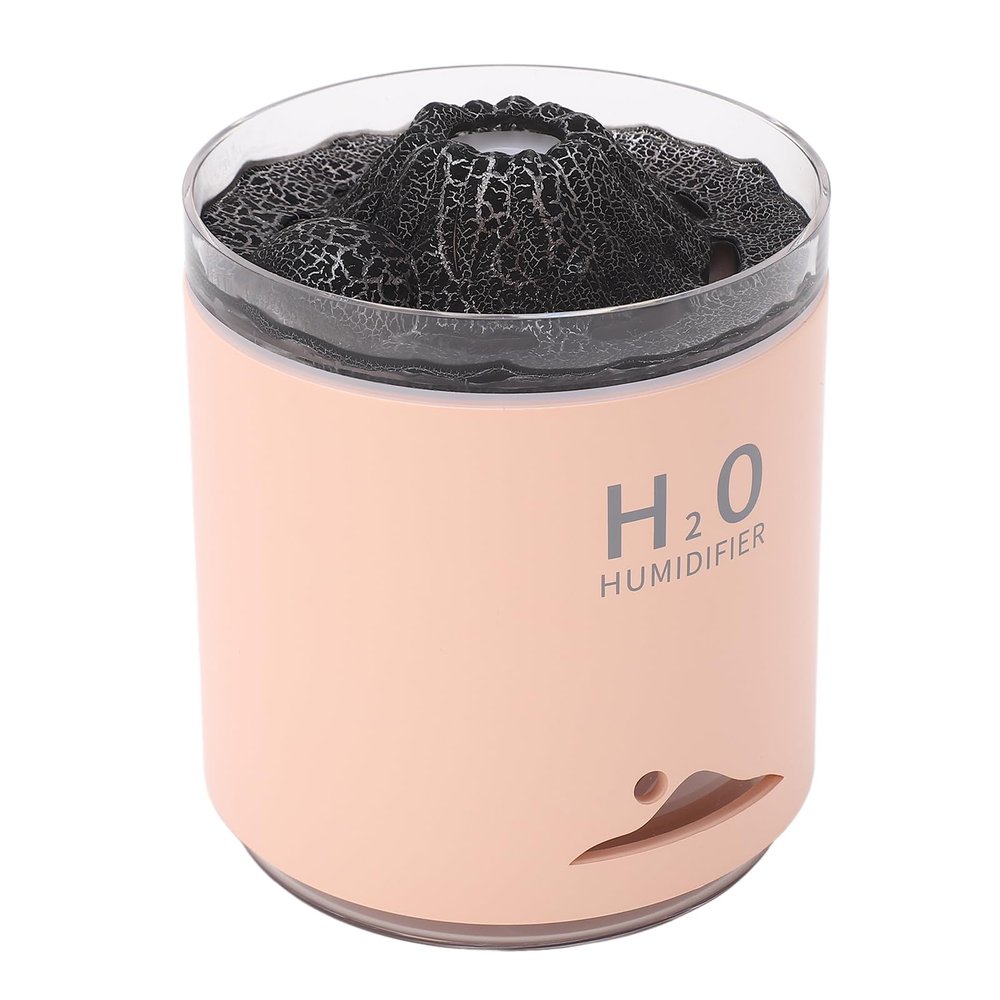 Diffuser, Multifunctional Humidification Function Easy Essential Oil Diffuser Colorful Flame Night Light for Living Room (Roseate)