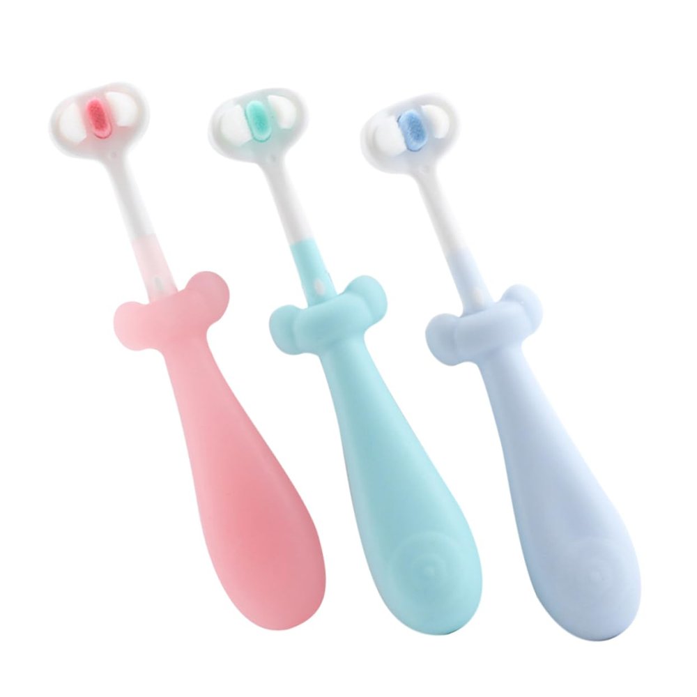 Healvian 3pcs Toothbrush Soft Bristles Boys and Girls Decorative Boy Girl Manual Cleaning Toothbrush for Cute