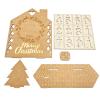 Mumuve Christmas House Ornament Countdown Calendar With Deer Horns And Wreaths For Home Bedroom Dormitory Party Background view 4