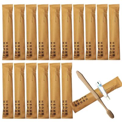 20Pcs Individually Wrapped Travel Disposable Toothbrushes with Toothpaste,Guest Toothbrushes, Soft Bristles Hotel Toothbrush Kit, Guest's Toothbrushes for Home Hotel Camping Travel