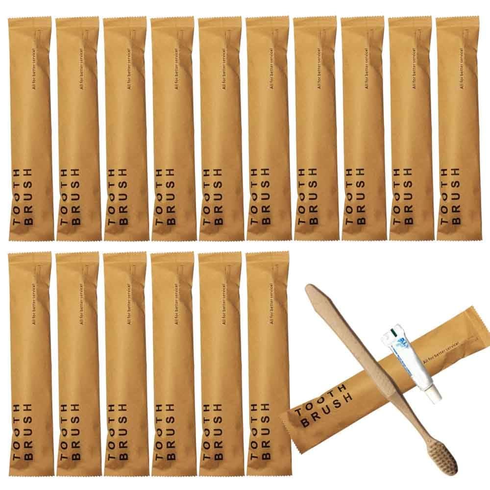 20Pcs Individually Wrapped Travel Disposable Toothbrushes with Toothpaste,Guest Toothbrushes, Soft Bristles Hotel Toothbrush Kit, Guest's Toothbrushes for Home Hotel Camping Travel