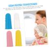 SEWOART Toddler Finger Toothbrush Infant Finger Toothbrush 4Pcs Silicone Soft Oral Care Brush Easy to Clean Easy to Store for Home and Travel Baby Dental Care view 3