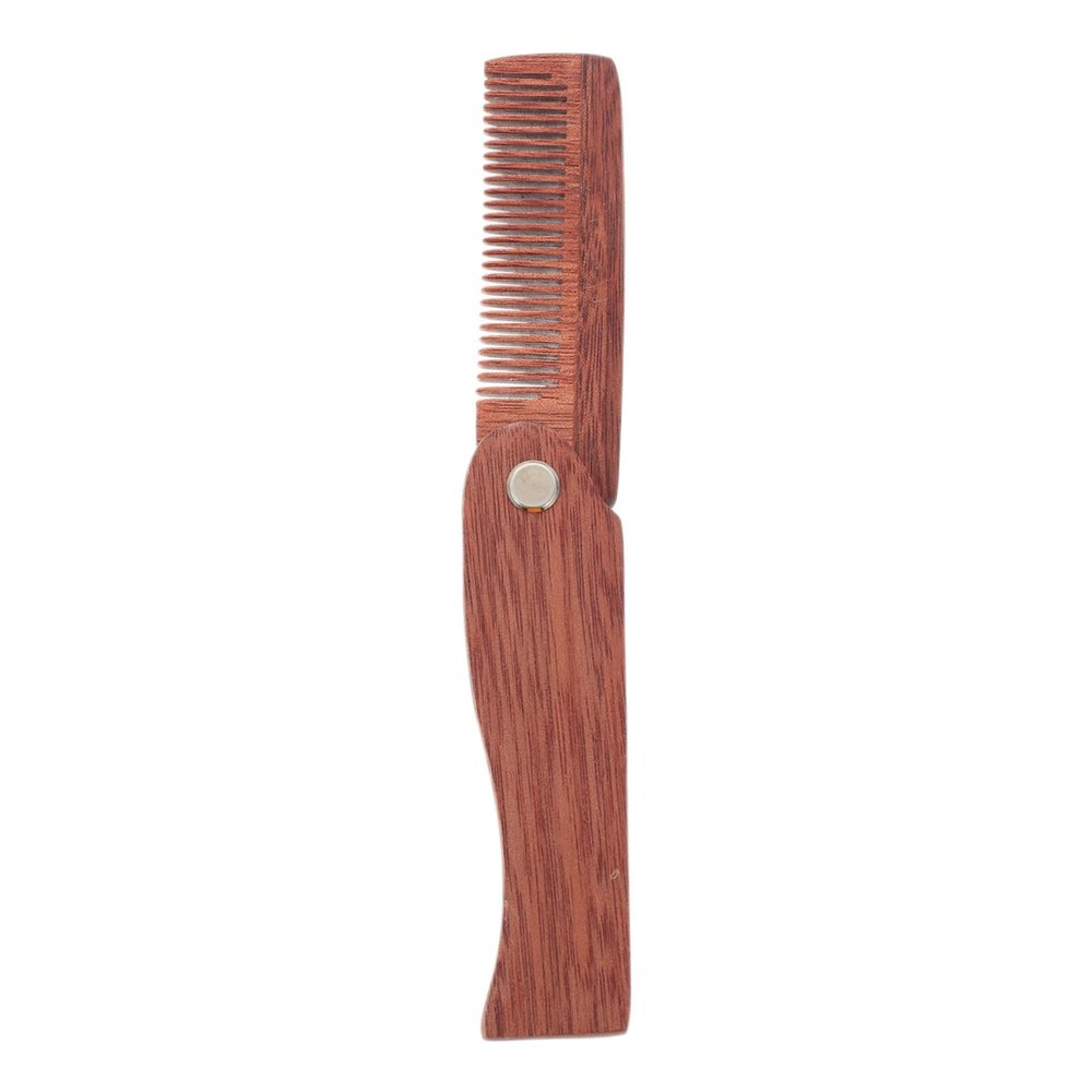 Healeved Sandalwood Beard Comb Folding Mustache Comb for Men While Traveling Home