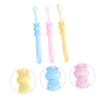 SEWOART 3pcs Boys and Girls Toothbrushes Manual Boy Girl Toothbrush Fine Soft Bristles Cartoon Rabbit view 2