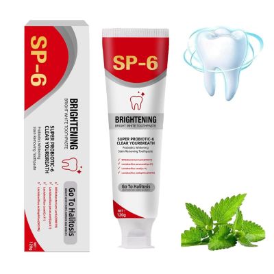 -6 Ultra Whitening Toothpaste | 2024 New Upgraded -6 Toothpaste Probioticse | 120g Probioticse Bright White Toothpaste | Deep Cleaning Oral Care Toothpaste, Help Freshing Breath