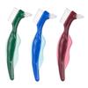 BCOATH False Teeth Cleaner Double-Sided Brush with Ergonomic Grip and Dual-Head Design for Efficient Denture Surface Cleaning in Home Use view 1