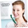 BCOATH False Teeth Cleaner Double-Sided Brush with Ergonomic Grip and Dual-Head Design for Efficient Denture Surface Cleaning in Home Use view 4