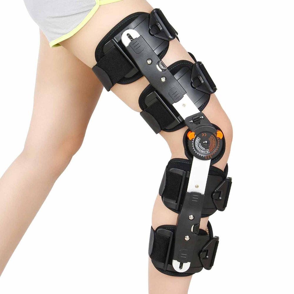 LoJax Hinged Knee Adjustable Knee Leg Support Patella Brace Orthosis Suitable for Knee Injury Recovery, Postoperative Rehabilitation Of Arthritis or Fracture