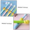 SEWOART 4pcs Children Toothbrush Cartoon Modeling Pp Manual Bristle Kids Toothbrush Comfortable Experience Teeth Cleaning Adorable Unique Style for Kids Oral Care view 4