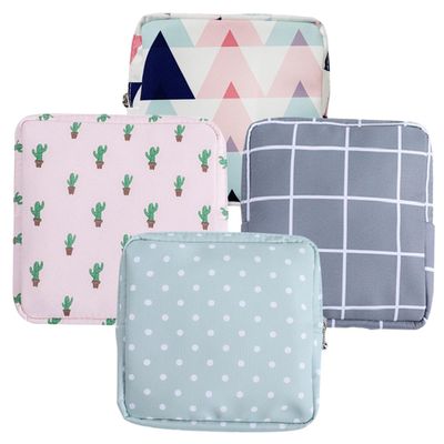 Healvian 4pcs Sanitary Napkin Storage Bag Women Portable Period Pouch Organizer for School Nurse Bags
