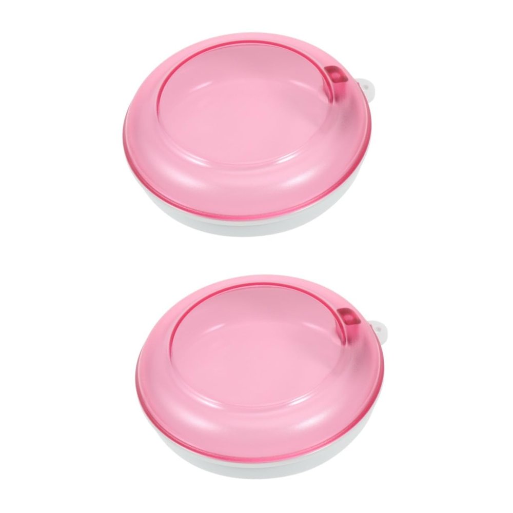 Anneome 2pcs Portable Rotating Artificial Tooth Storage Box Small Denture Case Denture Box Case for False Teeth at Home Travel Use