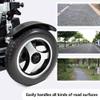 12in Wheel Replacement for Wheelchairs Walker Rollator 1 Pair, 12 1/2  2 1/4 Wheelchair Rear Wheel Assembly, Solid Rubber Tire view 4
