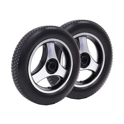 12 1/2  2 1/4 Wheelchair Wheels Assembly 1 Pair, 12in Rear Wheel Replacement for Electric Wheelchair, Solid Polyurethane Tire