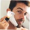 HONMEET Foaming Shaving Brush with Wooden Handle, Two-color Nylon Bristles Beard Care Brush for Men, Male Personal Care Supply for Wet Shaving and Mustache Grooming Random Color view 2