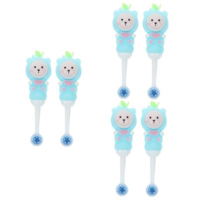 Healvian 6pcs Bear Shape Manual Toothbrush for Boys and Girls Boy Girl Soft Bristle Teeth Brush Oral Care Toothbrush for Toddlers