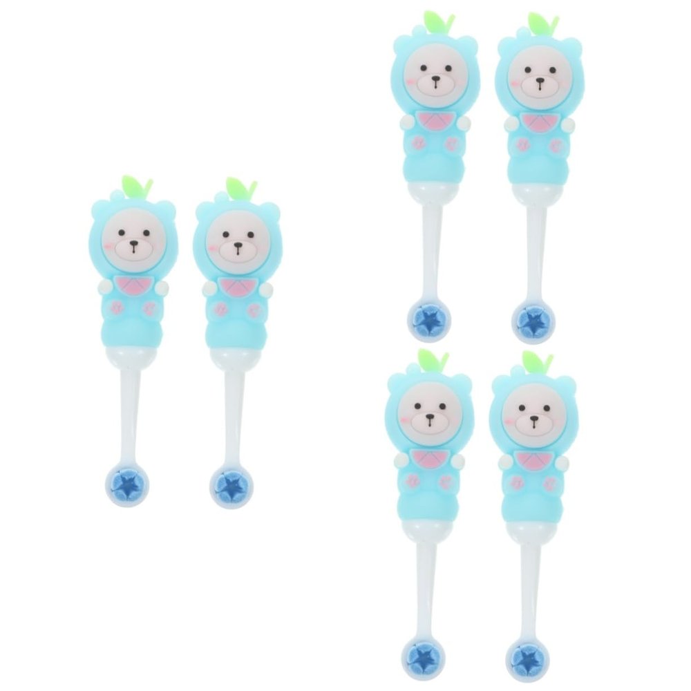Healvian 6pcs Bear Shape Manual Toothbrush for Boys and Girls Boy Girl Soft Bristle Teeth Brush Oral Care Toothbrush for Toddlers
