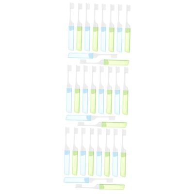 Anneome 30pcs Folding Travel Toothbrushes Soft Bristles for Go Tooth Cleaning Portable Toothbrushes for Camping and Travel