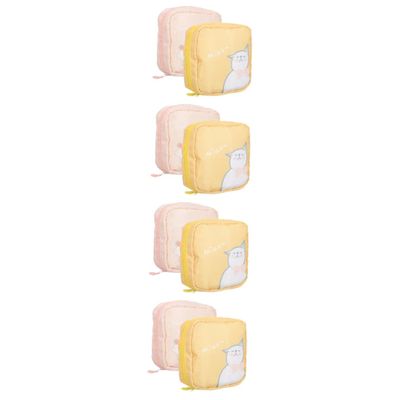 Healvian 8pcs Women Tampon Bag Small Tampon Pouch Period Pouch Portable Sanitary Napkin for Driving License Holder