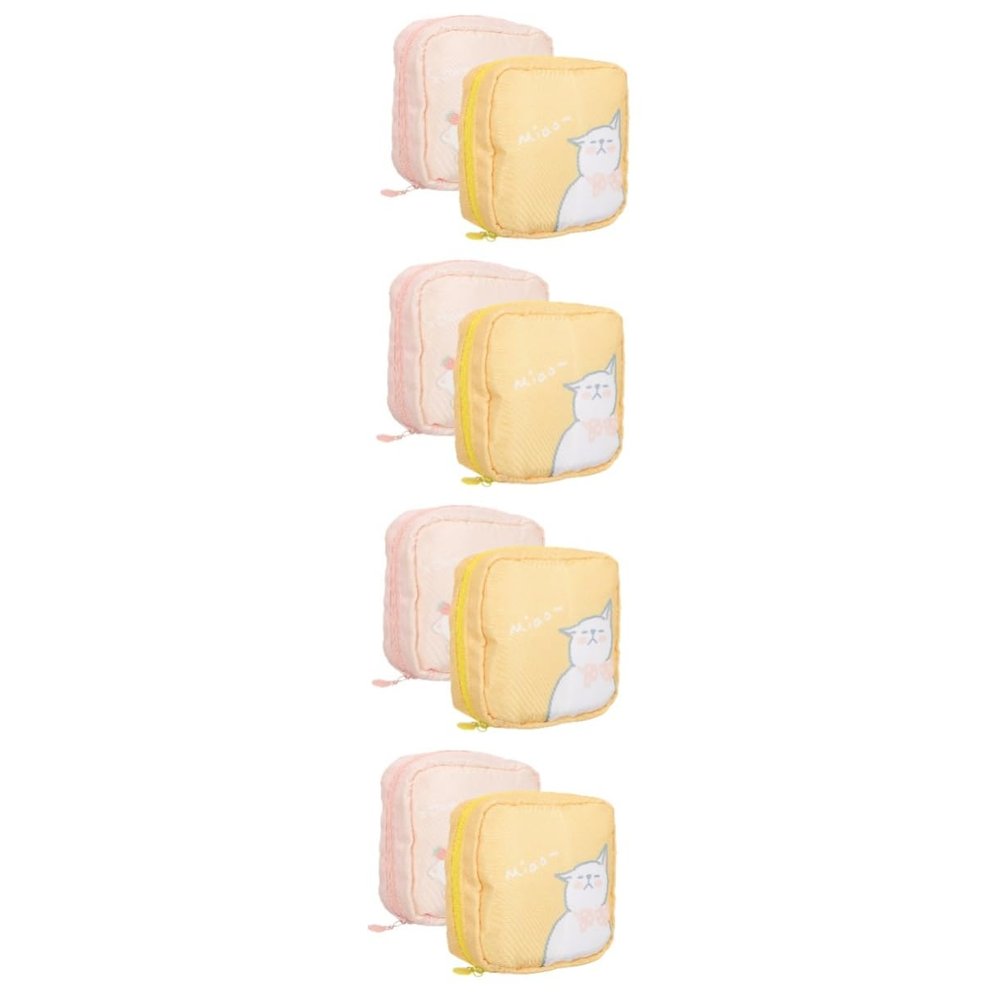 Healvian 8pcs Women Tampon Bag Small Tampon Pouch Period Pouch Portable Sanitary Napkin for Driving License Holder