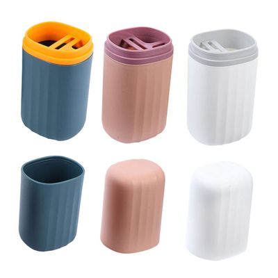 BCOATH 3pcs Portable Toothbrush Cup Travel Toothbrush Case Creative Wash Cup Set Personal Care Supplies for Home and Outdoor Use Random Color
