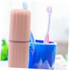 BCOATH 3pcs Portable Toothbrush Cup Travel Toothbrush Case Creative Wash Cup Set Personal Care Supplies for Home and Outdoor Use Random Color view 4