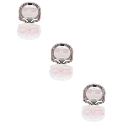 Healvian 3sets Portable Contact-Lens Case Plastic Contact-Lens Organizer Travel Contact-Lens Box Lens Holder for Outdoor Use Contact-Lens Holder
