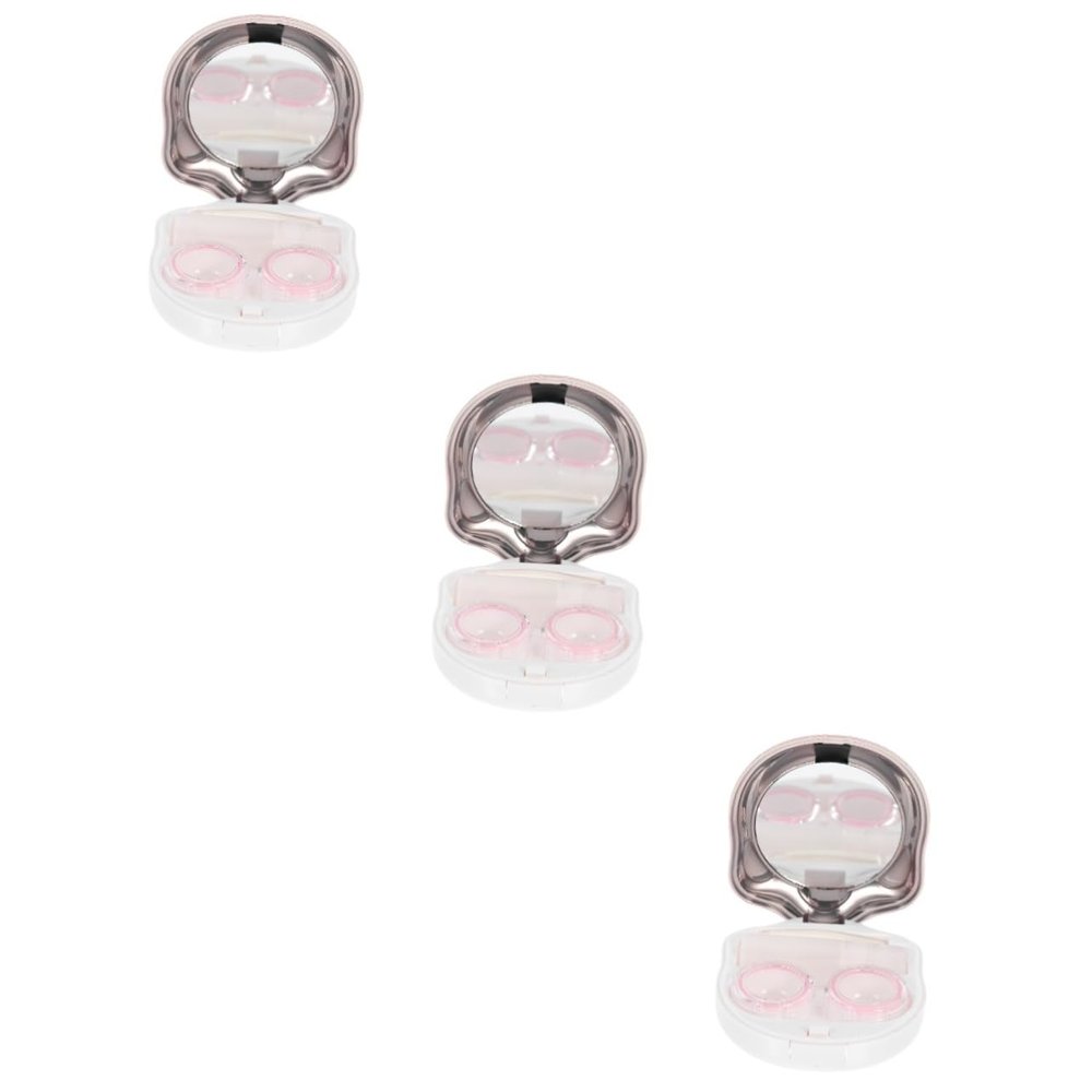 Healvian 3sets Portable Contact-Lens Case Plastic Contact-Lens Organizer Travel Contact-Lens Box Lens Holder for Outdoor Use Contact-Lens Holder