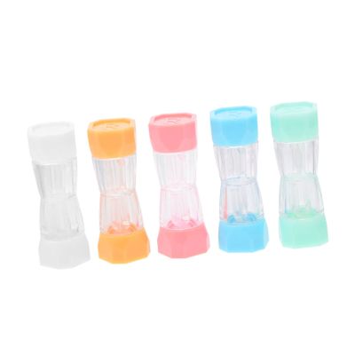 BCOATH Lens Holder Storage Case 5pcs Multi-Color Portable Plastic Lens Organizer Box and Glasses Storage Travel-Friendly Container for Daily Use Random Color
