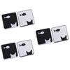 Healvian 6pcs Cat Fish Pattern Lenses Container Case Storage Box for Women Compact Travel Mirror Included view 1