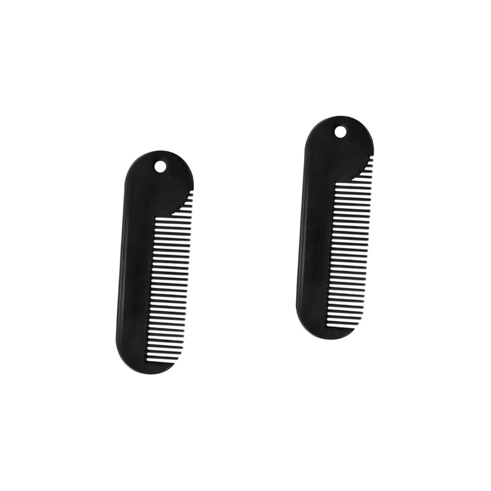 WOONEKY 2pcs Beard Accessories Kit Men's Zinc Alloy Comb Brush Styling Tool for Grooming