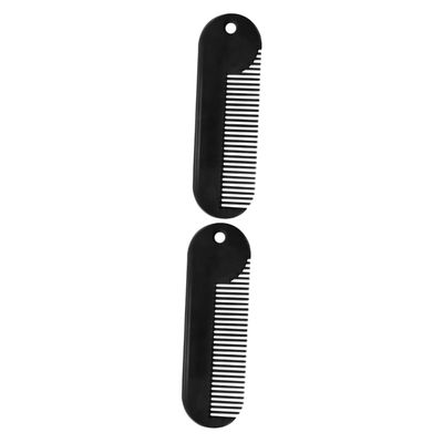 Gogogmee 2pcs Men's Beard Comb Set Zinc Alloy Sturdy Styling Tool Hair Accessories Portable and Rustproof