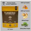 Turmeric Tablets 2200mg with Black Pepper and Ginger - 180 Tablets - High Strength 95% Curcumin Supplement - Tablets not Capsules - Vegan and Gluten Free - Made in The UK view 2