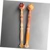BCOATH Massage Hammer Six Beads Lotus Design Handheld Massager for Back Scratching and Body Relaxation view 3