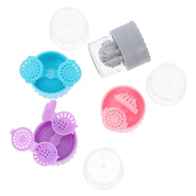 Gogogmee 4pcs Manual Lens Cleaning Case Portable Creative Cleaner Box for Glasses Wipes and Contact Lens Cases for Travel and Daily Use Random Color