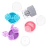 Gogogmee 4pcs Manual Lens Cleaning Case Portable Creative Cleaner Box for Glasses Wipes and Contact Lens Cases for Travel and Daily Use Random Color view 1