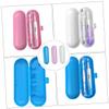 COLLBATH Electric Toothbrush Travel Case 3pcs Portable Reusable Plastic Toothbrush Box Protective Holder for Travel and Daily Use view 4
